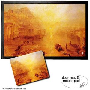 1art1 Joseph William Turner, Ovid Banished From Rome, 1838 Deurmat (60x40 cm) + Muismat (23x19 cm) Cadeauset