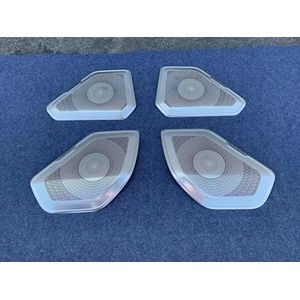 Auto Audio Speaker Trim Cover Binnendeur Luidspreker Stereo Geluid Frame Case Decoratie Deel Voor Rav4 2019-2021 2020 Beschermende strips(Zilver)
