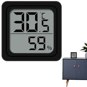 Digitale hygrometer voor binnenshuis - Huishoudthermometer en hygrometer | Nauwkeurige temperatuurmonitor voor huishoudens | -vochtigheidsmeter voor thuisslaapkamer | Vochtigheidssensor op batteri