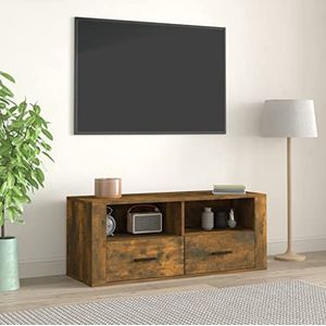 DIGBYS TV-meubel Gerookt Eiken 100x35x40 cm Engineered Wood