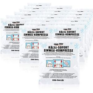 COM-FOUR® 20x wegwerp onmiddellijk koud kompres, cold pack voor onmiddellijke koeling en voor eerstehulpmaatregelen, koelkussen voor uitwendig gebruik (20 stuks - 15x17cm)