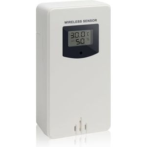 Draadloze sensor-hygrometer, digitale thermometer, temperatuur- en luchtvochtigheidsmeter voor binnen en buiten, gebruikt met weerstations