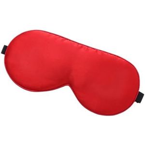Slaapmasker, Zijden slaapmasker Verstelbare band for slaapblokken Licht veelkleurig Pak van 3(Red)