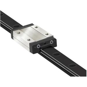 1 x 50 mm tot 550 mm zwarte lineaire geleiderail met 1 x zwart MGN12H-glijder ter voorkoming van roest (530 mm)