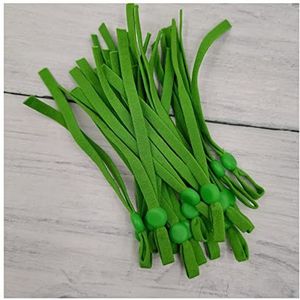 Elastische Touw 100 stuks masker elastische touw verstelbare elastische gesp-band koord stretch-reeks for Diy Mond masker accessoire naaien stretch touw Elastische Touw Met Haken (Color : Green, Siz