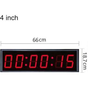 Gym Timer Grote LED-display Wandklok Dubbelzijdige timer digitale wandklok met groot secondendisplay, stopwatch, alarmen, aftellende aftelling, 3"" Digitale timer voor Fitness Home Garage Gym (Color :