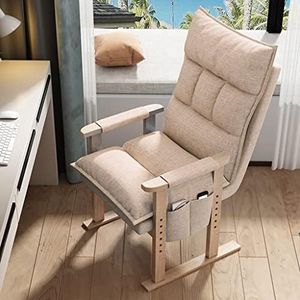 FZDZ Moderne eenvoudige enkele vrijetijdsstoel woonkamer enkele sofa stoel comfortabele fauteuil met zijzakken en stalen frame versterking (B,63 * 66 * 102 cm (25 * 26 * 40 inch))