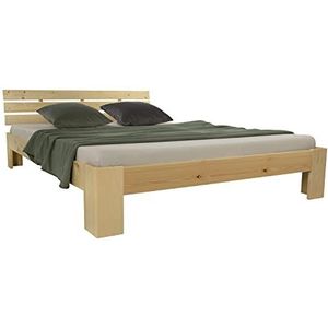 Homestyle4u 2192, tweepersoonsbed, houten bed, futonbed, 120 x 200 cm, naturel grenen, bedframe, massief hout