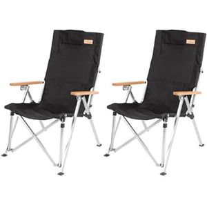 Zero Zwaartekracht Stoel 2-delige Set, Draagbare Fauteuil Visstoel, Buitenbed, Reisbureau Fauteuil En In 4 Standen Verstelbare Rugleuning, Geschikt For Woonkamer, Balkon, Tuin (Color : Black)