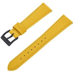 INEOUT Quick Release Vintage Gestikte Lederen Horlogeband Lederen Horlogebanden 18mm 19mm 20mm 21mm 22mm 23mm 24mm (Color : Yellow black, Size : 24mm)