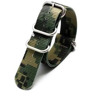 InOmak Horlogeband van nylon, 18/20/22/24 mm, NAVO-vervangende horlogeband met pingesp, 24mm, Nylon