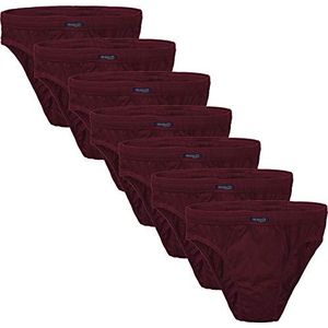 BRUBAKER 7-Pack Herenslip 100% Katoen Bordeaux Rood Maat M