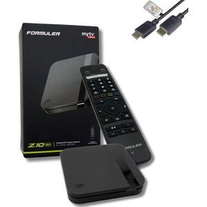Formuler Z10 NEO 4K Android 10 OTT mediaspeler, 4K UHD 10-bit 60fps h.265, HDR10+ Smart OTT IP Media Streaming-Box, WLAN, IR Remote, Widevine L1 ondersteuning, MYTVOnline2 app, HTS e-com HDMI-kabel