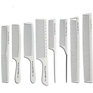 Professionele 8/10 stuks koolstofvezelkammen, geschikt voor alle kapsels, hittebestendige en antistatische kamset (8 witte kammen)