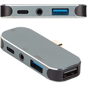 USB C Hub Multiport Adapter, Dockteck 5-in-1 USB-C Hub 100W Power Delivery, PD, Type C, AUX, USB2.0 USB3.1, 10Gbps Datapoorten, voor Win voor Android voor OS X