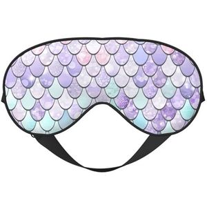 Zeemeermin Roze Paars Print Comfortabele Slaap Oogmasker Mannen Vrouwen Lichtgewicht Reizen Nap Meditatie Yoga Werk