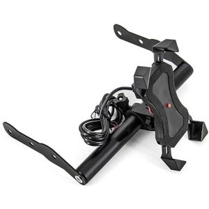 Telefoon Mount Motorfiets Mobiele Telefoon Navigatie Beugel USB Opladen Ondersteuning GPS/SMART PHONE Accessoires Voor CB 500X CB500X 2016-2018 2019 2020 2021 2022 2023 GPS Navigatiehouder(USB Combi