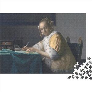 Johannes Vermeer Wereldberoemde schilderij houten puzzel, impossible puzzel, schilderij puzzels voor volwassenen, museumpuzzel, puzzelspel voor jongeren, puzzelspel 300 stuks