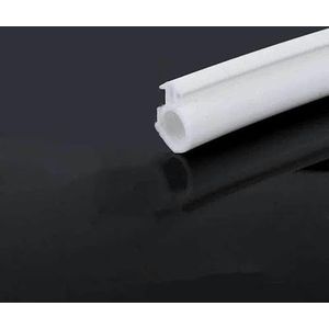 10M stalen deur- en raamafdichtingsstrip O-vormige rubberen kerf, tochtstrip, kaartsleufafdichtingen, holle bolvormige weerhaak, buisvormig, wit, maat S, O-10M