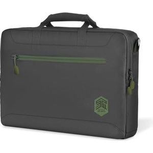 STM Eco Brief Laptophoes - Past tot een 16"" laptop, gemaakt van 100% gerecyclede stoffen, inclusief afneembare schouderriem, bagagedoorvoer en georganiseerde vakken - zwart