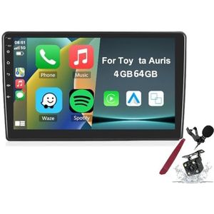 Android 15 Autoradio voor T-oyota Auris (2006-2011) 9 inch 2K Touchscreen Android Hoofdunit Multimedia Speler met draadloze Carplay, GPS Navi, BT 5G, WiFi, DSP, SWC,Y2