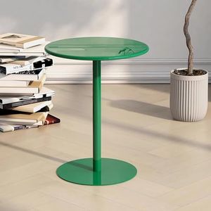 Groene kleine ronde tafel voor woonkamer Salontafel Bijzettafel Hoogte bartafel Bank Zijsnacktafel Eettafel Accenttafel met vast tafelblad en stabiele basis (Size : 40x40x72cm)