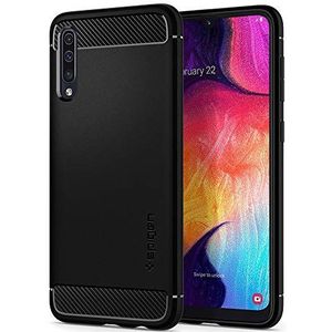 Spigen - Rugged Armor - Hoesje - Zwart - TPU - Carbon Design