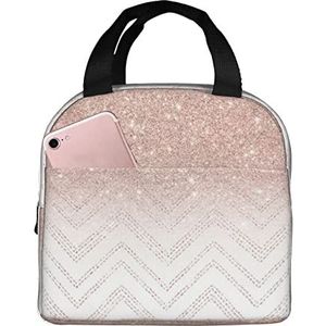 JYQCNSMJYB2 Glittery Mooie Patroon Print Geïsoleerde Lunch Tas voor Vrouwen en Mannen, Lichte Duurzame Tote Bag voor Kantoorwerk School