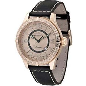 Zeno Watch Basel herenhorloge analoog automatisch met lederen armband 8854-Pgr-h9