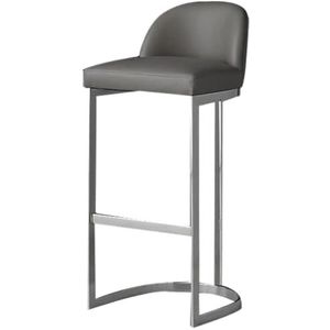 Barkrukken Bistrokruk Barstoelen PU-gestoffeerde Ontbijtkrukken Eetkamerstoel Metalen Barkrukken Tegenhoogtekruk Voor Keukenwoonkamer Barkruk Keukenstoelen(Blue,Silver,65cm Sitting Height)