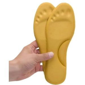 Winterinlegzolen, zelfverwarmende inlegzolen, voeten, massage, thermisch, dikker, inlegzool, traagschuim, schoenpads winter, warm, heren, dames, sportschoenen, pad-accessoires (geel, EU 45-46)