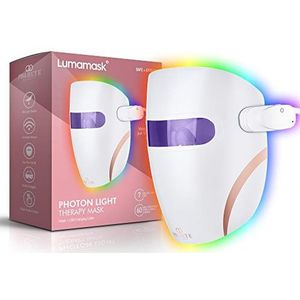Lumamask LED-lichttherapie van Project E Beauty | 7 LED-kleuren | Anti-aging huidverzorging | Verminder fijne lijntjes en rimpels | Huidversteviging | Lichtgewicht en draadloos