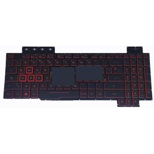Spaans, Belgisch, Italiaans, VK, verlicht toetsenbord voor FX505 TUF Gaming FX505DY FX505DV FX504 FX86 toetsenborden 0KNB0-661CUK00(IT Red backlight)