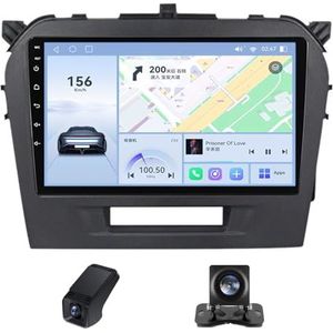 Draadloze Carplay Android 14 Autoradio 2 Din 9 inch autoradio geldt voor Suzuki Vitara 4 2014-2018 met Android Auto Navi GPS-navigatie WIFI 9 inch met Bluetooth/Achteruitrijcamera(X2)