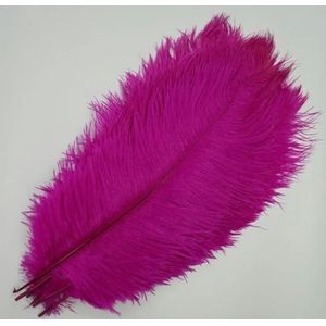 10 stks/partij Groothandel Nieuwe Gekleurde Natuurlijke Struisvogelveren voor Ambachten Goud Mint Rood Roze Grote Veer Bruiloft Feestdecoratie-Rose-20-25cm