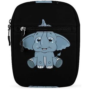 Leuke Piggy Olifant Mini Crossbody Tas Unisex Anti-Diefstal Side Schoudertassen Reizen Kleine Messenger Bag