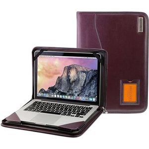 Broonel - Contour Series - Purper lederen Beschermhoes - Compatibel met de Dell Chromebook 11 3100 11.6"" Touchscreen 2 in 1 Chromebook