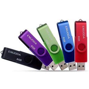 ENUODA USB Stick 8GB 5 Stuks USB 2.0 Memory Stick Hoge Snelheid Thumb Drives (5 Gemengde Kleuren: Zwart Purper Groen Blauw Rood)