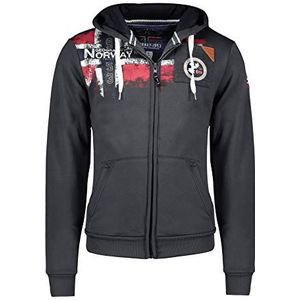 Geographical Norway FESPOTE Heren - Kangoeroezak Hoodie voor heren - Heren Logo Sweatshirt - Sweatshirt Hoody Warm Lange Mouw - Hoodie Winter Sport Casual Regular, Donkergrijs, XL