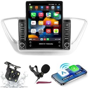 Android 14 Autoradio Navi voor H-yundai Verna (2017-2018) 9.7 ""Verticale schermradio met draadloze carplay Android Car GPS met Bluetooth 5.0 HIFI FM 5G-WiFi SWC MIC-camera,M200s