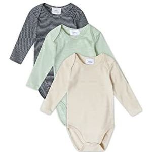 Stellou & friends Babybody, 100% biologisch katoen, 3-delige set, knuffelzachte en hoogwaardige kinderkleding voor jongens en meisjes, body met lange mouwen en korte mouwen, Oeko-Tex