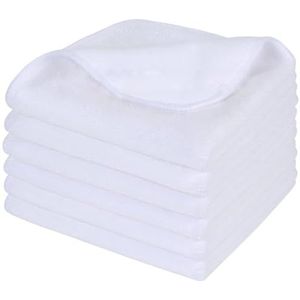 Microvezel make-up remover doek gum ultrazacht gezichtsreinigingsdoek washandjes gezicht herbruikbaar en hypoallergeen 30cmx30cm 6 pack wit