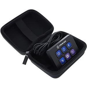 foto-kontor Tas compatibel met Elgato Stream Deck Mini Beschermhoes Carry Case - veilige bescherming voor onderweg - zwart