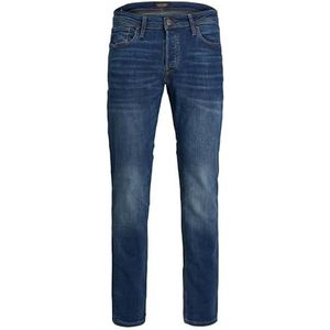 Heren JACK & JONES Jeans TIM Slim Fit rechte pijpen Flat Front TIM ORIGINAL., Colour:Dark blue-2, Size:33W / 36L