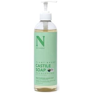 Dr. Natural Castilië Vloeibare Zeep - Multi-Use Body Wash, Shampoo en Face Wash - Hydraterende lichaamszeep voor huid, haar, huisdieren en thuis - Eucalyptus - 473 ml