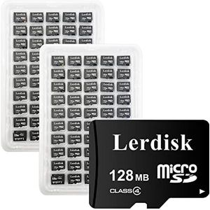 Lerdisk Fabriek Groothandel 100-Pack Micro SD-kaart 128MB in bulk kleine capaciteit geproduceerd door 3C Group geautoriseerde licentiehouder voor kleine bestanden, NIET geschikt voor camera of