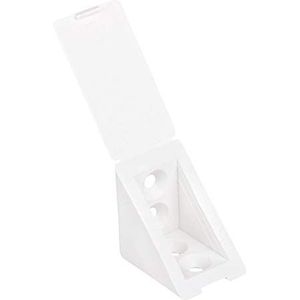 LouMaxx Witte plankhoek - 20 stuks 35 x 35 x 25 mm - kunststof hoek - schroefhoek van hoogwaardig kunststof, snelle en eenvoudige montage