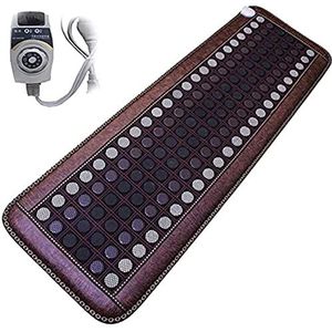 Automatische Thermostaat Verre Infrarode Jade Amethist Heat Stone Mat Voor Rugpijn, Toermalijn Verwarming Pad, Infrarode Heat Therapy Healing, 33-55ºC Verstelbare Temperatuur