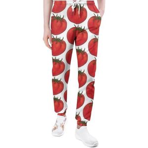 Tomatenpatroon Joggingbroek voor heren, casual joggingbroek, sportbroek, loungebroek met zakken voor vrouwen