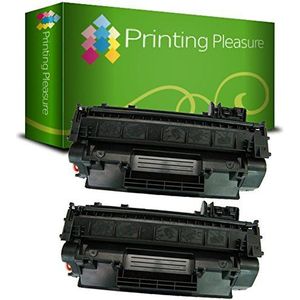 Printing Pleasure 2 Laser Toner Compatibel met HP Laserjet P2030 P2035 P2050 P2055 P2055D P2055DN P2055X Canon MF5880DN LBP6300DN LBP6310DN LBP6650DN LBP6670DN | CE505A 05A CRG 719 3479B002
